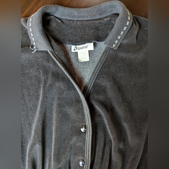 Vintage Velvet Jumpsuit In Black Size Medium - Picture 3 of 7